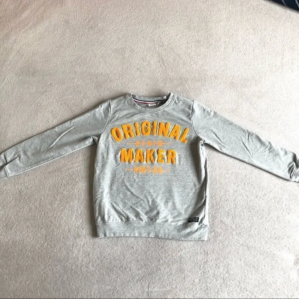NWOT Name It Cotton Gray sweatshirt